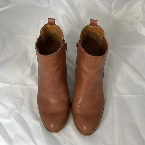 EURO SOFT By Softt Salida Western Ankle Boots Camel Brown Vegan Leather Zip 8.5 - Picture 8 of 15